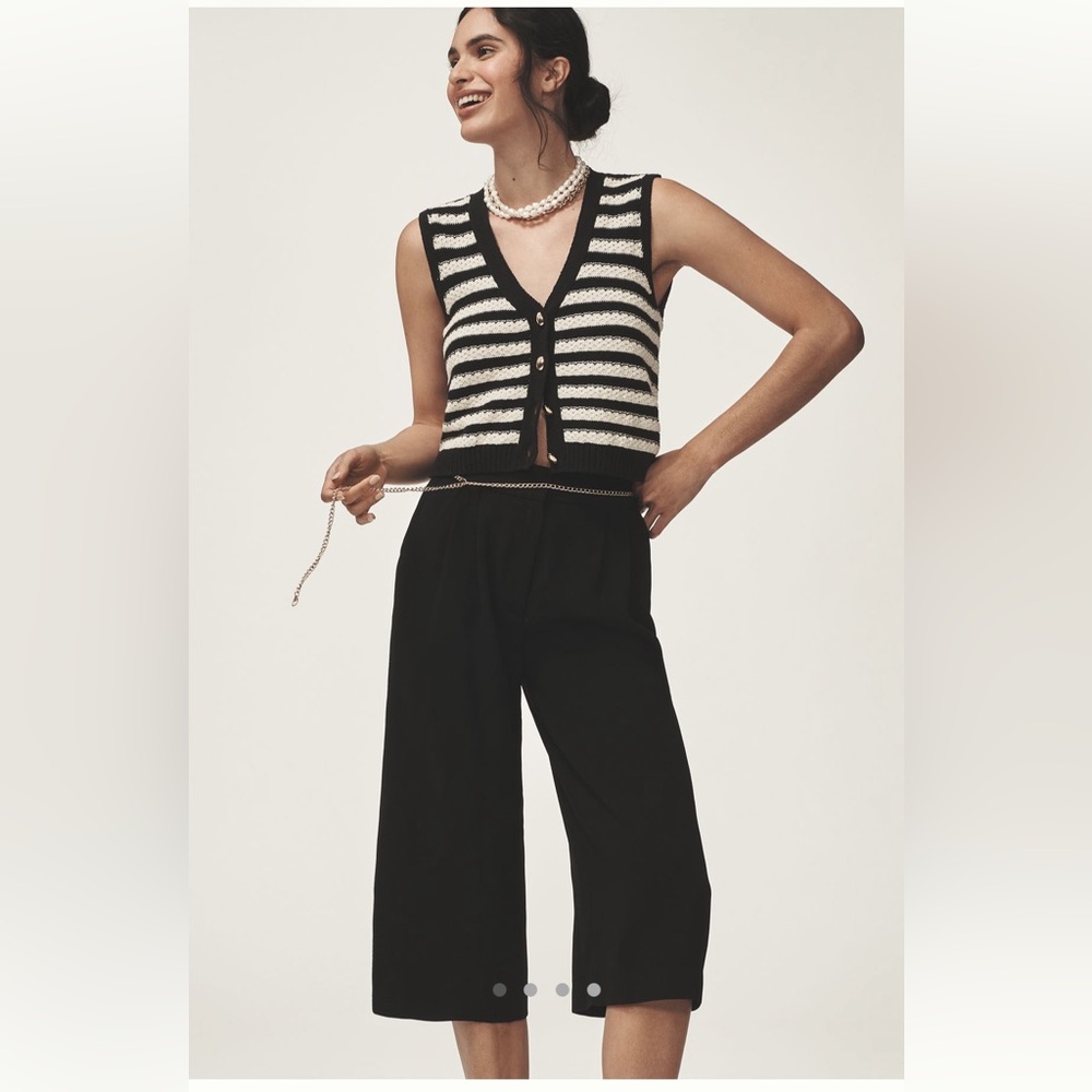 Anthropologie Maeva Pleated Culotte Trousers